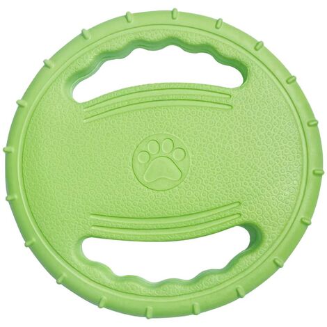 Frisbee en caoutchouc dur flottant pour chiens diamètre 20 cm(vert)