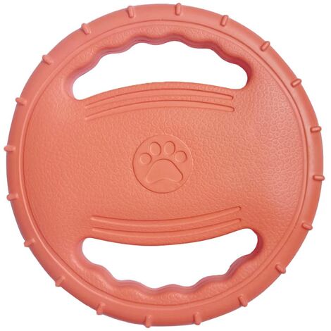 Frisbee en caoutchouc dur flottant pour chiens diamètre 20 cm(orange)