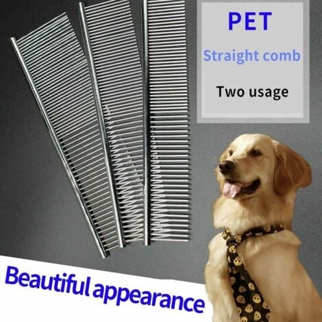 Peignes pour animaux de compagnie pour chiens, chats et autres animaux avec différentes longueurs de poils Peignes en acier chromé