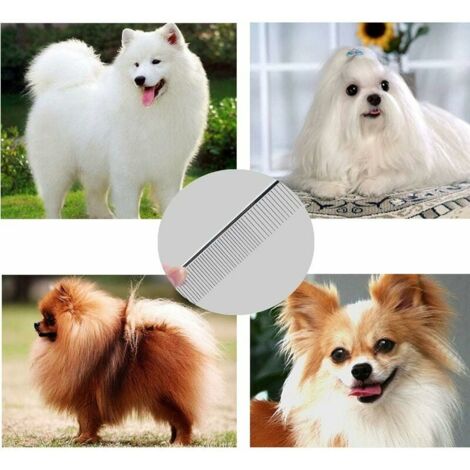 Peignes pour animaux de compagnie pour chiens, chats et autres animaux avec différentes longueurs de poils Peignes en acier chromé