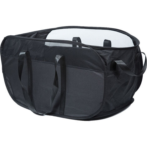 Panier à linge sale, panier de rangement en tissu Oxford, panier de rangement pliable chambre, panier à linge sale dortoir(noir) (1/4)