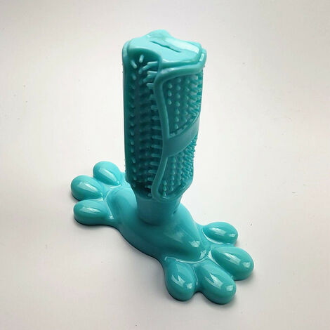 Jouets pour chiens dents de meulage résistantes aux morsures chewing-gum mauvaise haleine fournitures de brossage dents de chien moyennes et grandes jouets de nettoyage oral(lac bleu) (1/3)