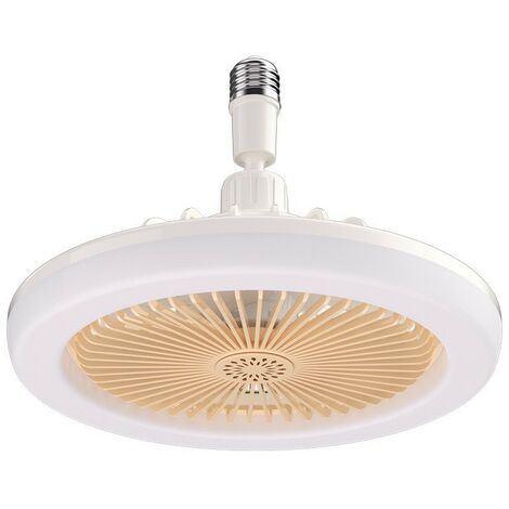 Avec lumière et télécommande ventilateur de plafond ventilateur de plafond silencieux avec minuterie chambre avec lumière ventilateur mural portable enfichable(couleur crème) (1/4)