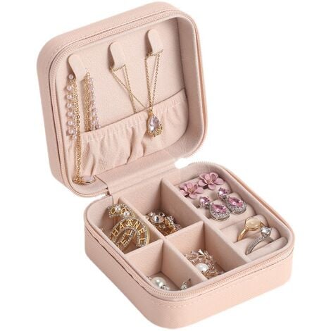 Boîte à bijoux en velours de voyage petite boîte de rangement portable Mini  fille boîte-cadeau