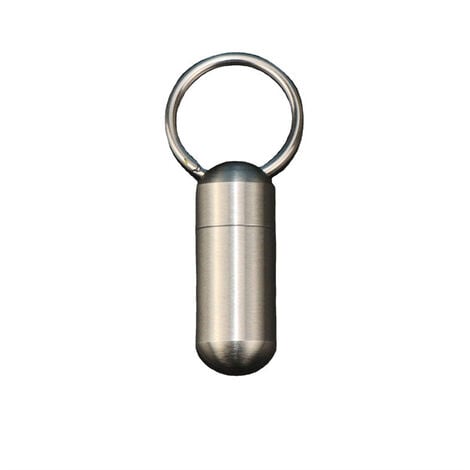 1 paquet de micro porte-clés porte-pilule, étui à pilules portable en  alliage de titane