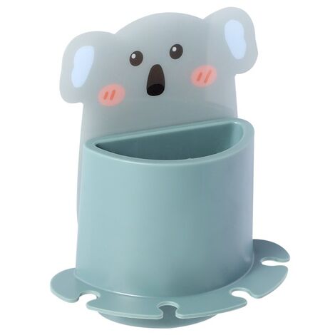 Porte-brosse à dents de dessin animé boîte de rangement de toilette type de mur d'aspiration accessoires de boîte de brosse à dents de salle de bain(Olan koala bleu) (1/5)