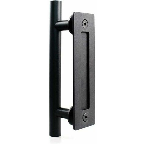 Poignee Porte Coulissante Poignee de Porte Noire Poignée de Porte de Grange Moderne (1/5)