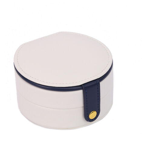 Boîte à bijoux en cuir multicouche avec boîte à bijoux(Blanc) (1/5)