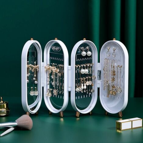 Lot De 10 Plateaux à Bijoux Empilables En Velours - Organisateur Tiroir Pour Colliers, Bracelets, Boucles D'Oreilles - Gris - 6