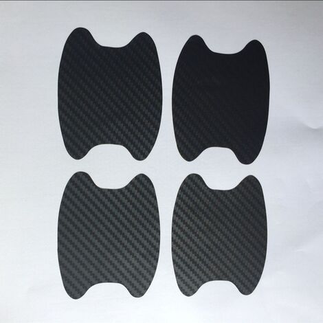 Lot de 4 autocollants extérieurs de voiture, film de protection résistant aux rayures, universel pour la plupart des véhicules (noir) (1/3)