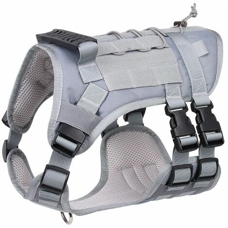 Gilet tactique léger et durable pour chien(gris) (1/4)