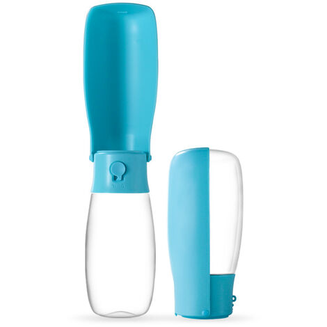 Bouteille d'eau pour chien 550 ml : bouteille d'eau portable anti-fuite pour chien, bouteille d'eau pour chien, chat, animal de compagnie, voyage.(turquoise) (1/5)