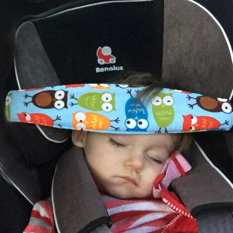 Lot De 2 Bandeaux Siège Auto Enfant - Appuie-Tête Réglable, Protection Cou/Épaules, Motifs Animaux