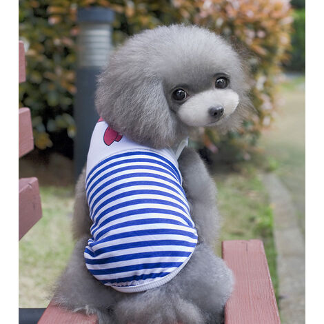 Vêtements pour chiens Chemises pour chiots à rayures T-shirt de marin pour animaux de compagnie Vêtements d'été Vêtements pour chiens Vêtements pour chiens Chats（bleu XL）