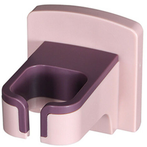 Support mural pour sèche-cheveux, aucun perçage requis, support pour sèche-cheveux de salle de bain, accessoires de salle de bain(rose) (1/5)