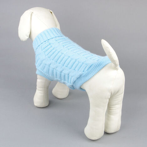 Chien pull chien vêtements polaire chien laine pull hiver chaud sweat chemise fleur pyjamas polaire chandails(L)