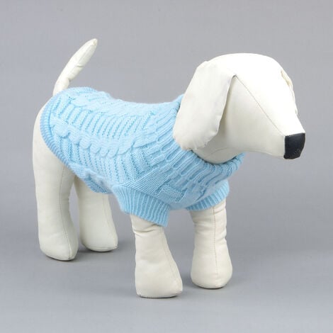 Chien pull chien vêtements polaire chien laine pull hiver chaud sweat chemise fleur pyjamas polaire chandails(L)