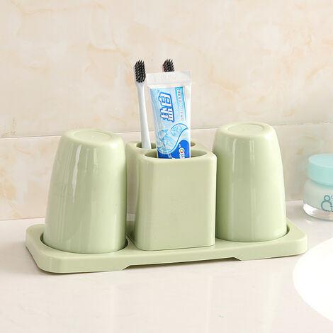 Couple tasse créative salle de bain porte-brosse à dents ensemble de lavage dentifrice tasse ensemble(vert nordique) (1/5)
