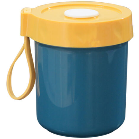 Boîte à yaourt avec couvercle, tasse à soupe en plastique, tasse à petit déjeuner portable, dortoir de cuisine(bleu marine) (1/5)
