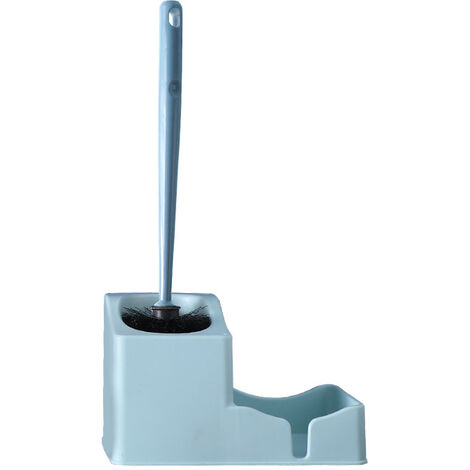 Support de toilette pour brosse de toilette à cheveux doux(bleu clair) (1/4)