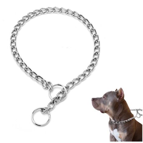 Collier étrangleur en acier pour chien, 2 pièces, solide et réglable, collier d'entraînement pour animaux de compagnie(2.5mm50cm) (1/5)