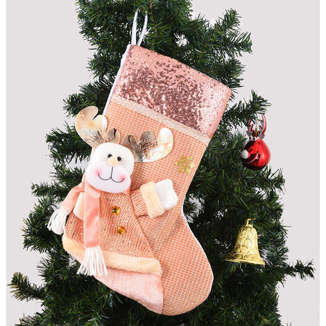Autre décoration pour Noël Pendentif de Noël Décoration de sapin de Noël Pendentif Cadeau de Noël Sac de bonbons de Noël(cerf) (1/4)
