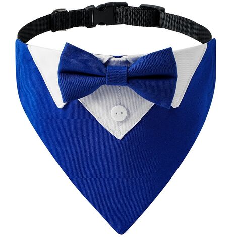 Collier de chien avec nœud papillon et bandana pour mariage(L) (1/5)