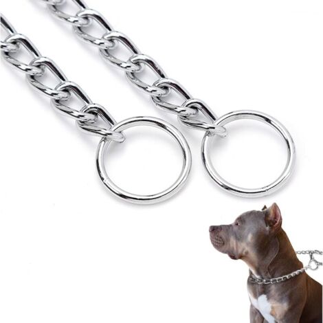 Collier de chien en fer solide Chaîne en métal Réglable Grand chien Collier  de dressage pour animaux de compagnie