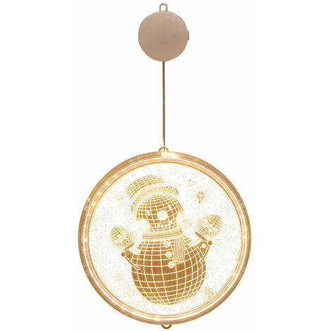 Lumières de noël suspendues à piles, guirlandes lumineuses pour mur, fenêtre, Passage, Patio, bonhomme de neige (1/5)