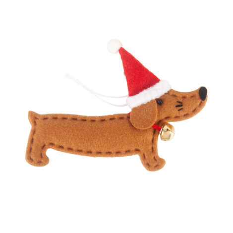 Teckel Arbre de Noël Noël Teckel Décoration d'intérieur pour décorer les arbres de Noël, fêtes, portes, fenêtres, cheminées, ornements, stylos(brun) (1/5)