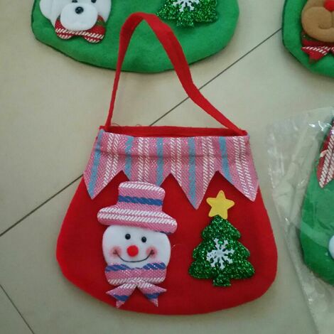Autres décorations de Noël Sacs cadeaux de réveillon de Noël Petits sacs cadeaux pour enfants Ornements de Noël Sacs cadeaux de réveillon de Noël(vieil homme rose) (1/5)