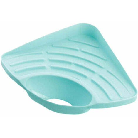 Panier d'angle d'évier, porte-éponge à ventouse, dessous de plat de cuisine, support de rangement de cuisine, bleu (1/5)