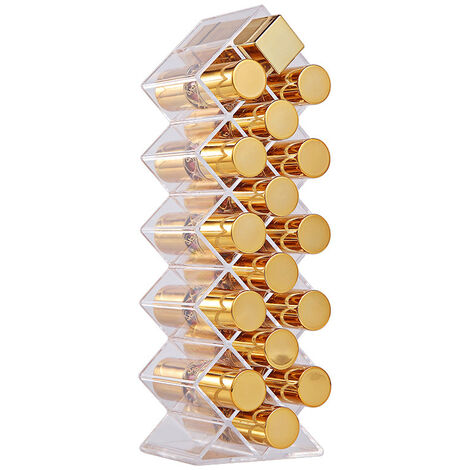 Boîte de rangement pour rouge à lèvres, présentoir tour pour brillant à lèvres, boîte de rangement transparente pour rouge à lèvres (1/5)