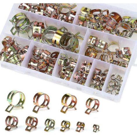 Collier de serrage à ressort Collier de serrage pour tuyau de carburant, 100 pièces Collier de serrage à ressort (1/5)