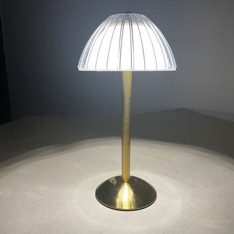 Lampe de table LED sans fil, lampe de table à batterie, lampe de table LED à intensité variable – Salon, lampe de chevet de chambre à coucher, 3 couleurs de lumière