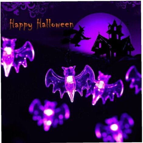 Lumières d'Halloween de 3 m avec 20 LED orange pour décoration d Lumières d'Halloween de 3 m avec 20 LED orange pour décoration d