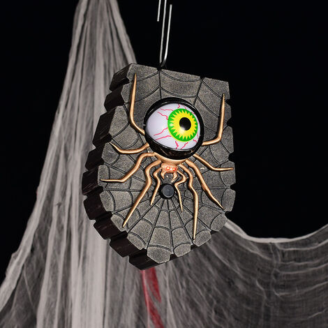 Sonnette d'Halloween, globes oculaires animés avec des sons effrayants, décoration d'Halloween avec des globes oculaires brillants pour la fête d'Halloween de la maison hantée