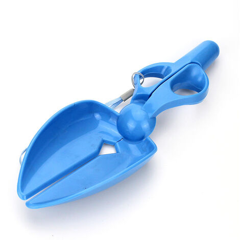 Pelle à merde pour animaux de compagnie, cuillère à merde pour chien, ramasseur de déchets, poignée à mâchoire, ramassage des déchets, outil d'hygiène des toilettes(bleu) (1/5)