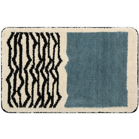 Tapis de bain antidérapant, tapis de cuisine, de salle de bain, de douche en microfibre douce, à séchage rapide, absorbant l'eau, lavable en Machine(50x80cm) (1/5)