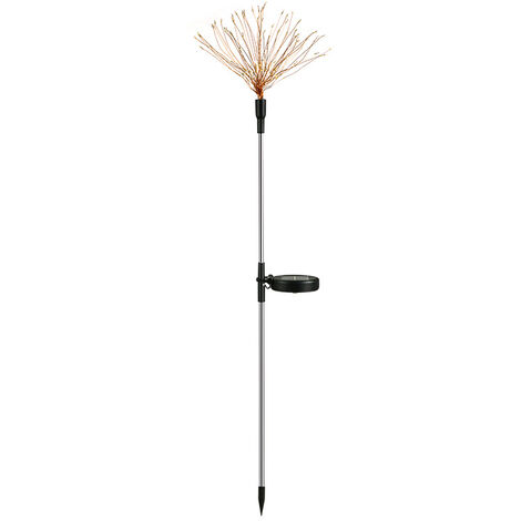 Paquet de 2 lumières solaires feux d'artifice solaires de jardin extérieur, 8 modes lumières lumières de pissenlit solaires imperméables pour la décoration de Noël de patio de pelouse de jardin (1/5)