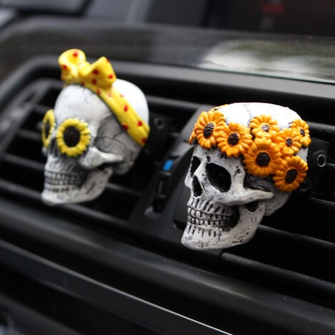 LTS FAFA Décorations d'Halloween de parfum de voiture de crâne