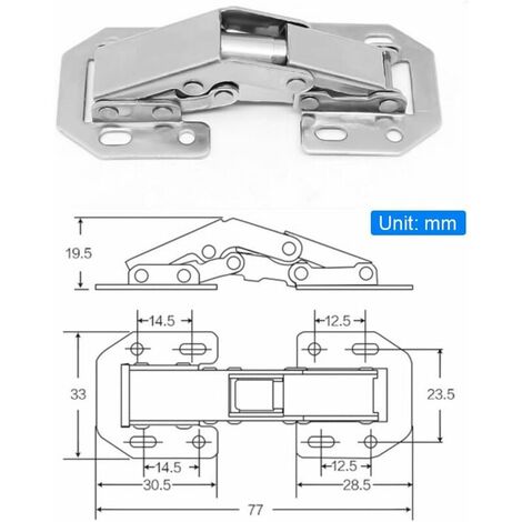 Charnières à Fermeture, Charniere Porte Placard 90 Degré Charniere Invisible Meuble pour Porte Armoire Placard de Cuisine 77mm，Starlight，2pcs