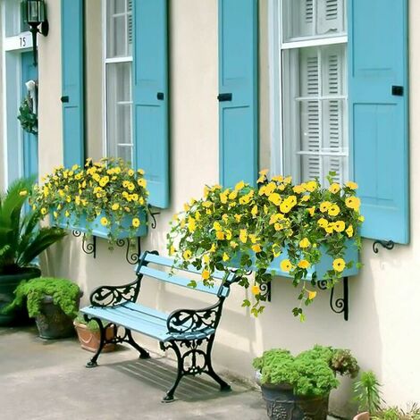 2 Suspensions De Fleurs Artificielles Pétunia Violet - 75 Cm, Pour Balcon, Terrasse, Mur, Extérieur