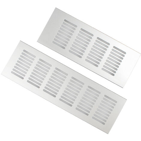 2PCS Grille de Ventilation Rectangulaire, Grille D'aération Rectangulaire, Grille D'aération, Grille Ventilation Rectangulaire, Grille d Aeration Rectangulaire pour une Ventilation Idéale 80 × 300mm (1/5)