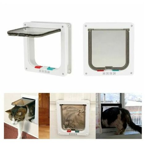 Chatière intelligente chat porte coleur de Blanche 20 x 19 cm