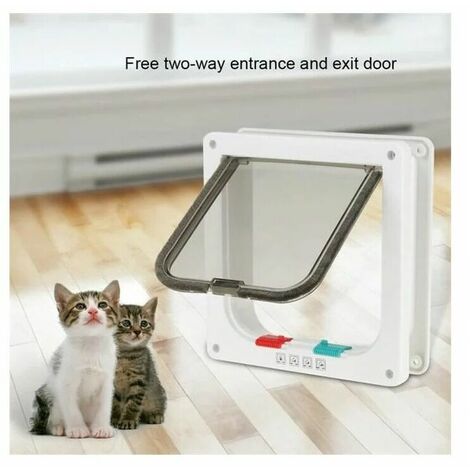 Chatière intelligente chat porte coleur de Blanche 20 x 19 cm