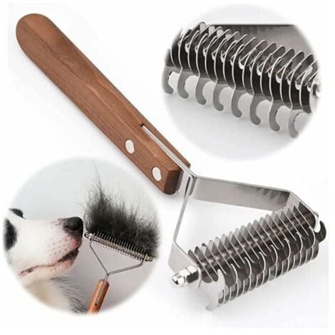 Brosse Chiens Et Chats,Peigne De Toilettage Pour Animaux Domestiques Râteau De Démêlage Réduit Considérablement La Perte De Poils