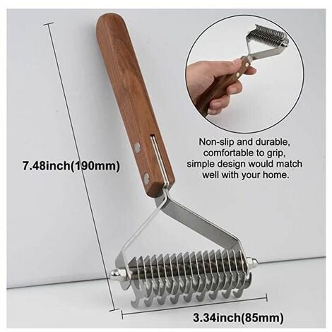 Brosse Chiens Et Chats,Peigne De Toilettage Pour Animaux Domestiques Râteau De Démêlage Réduit Considérablement La Perte De Poils