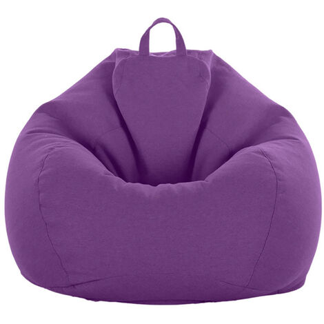 Sac de canapé Lazy Housse de Canapé Inclinable Tissu Housses de Fauteuil Housse de Chaises sans Remplissage Siège Pouf Feuilletée Tatami Salon Meubles (Violet, 75 x 95cm) (1/5)