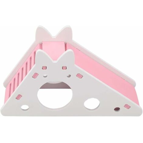 Animaux de Compagnie Hamster House Maison de Jeu Hamster Bois Hideout House Petit Animal Repos Nid avec escalier pour Souris Souris Animaux de Compagnie Petits Animaux(Rose) (1/5)
